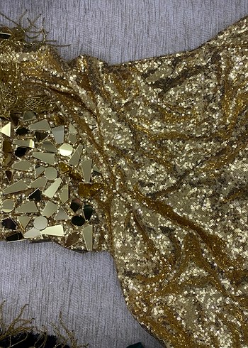 Altın Renkli Parlak özel tasarım oryantal - Görsel 4