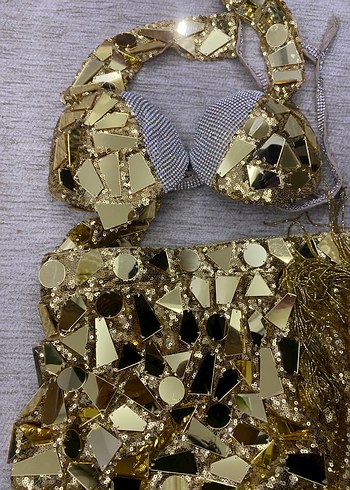 Altın Renkli Parlak özel tasarım oryantal - Görsel 3