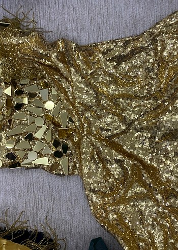 Altın Renkli Parlak özel tasarım oryantal - Görsel 9