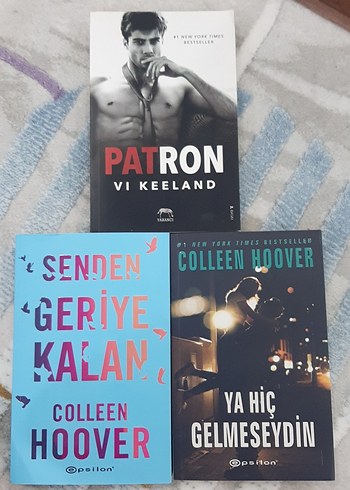 2 tane Colleen Hoover romanı 1 tane Vi Keeland romanı