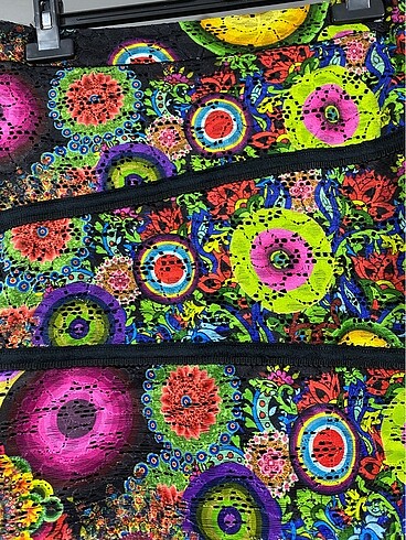 Çiçek desenli mini etek - Görsel 2