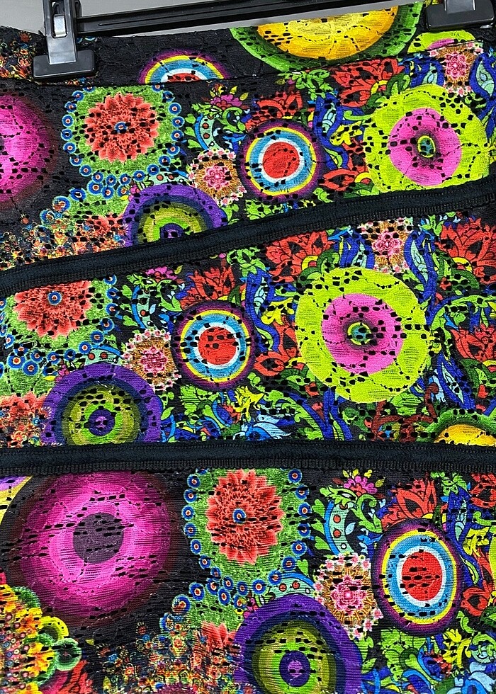 Çiçek desenli mini etek - Görsel 2