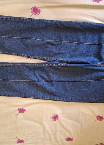 32 Beden mavi Renk Parlak Mavi Kadın Denim Pantolon