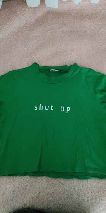 Kadın Yeşil Crop T-shirt 