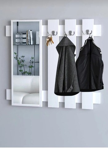 Ikea Gri Askılı ve Ayna Dolap Organizatörü 80x70