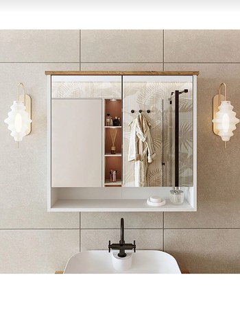 Diger Beyaz Işıltılı Duvar Aynası 60 x 70 ölçülerde