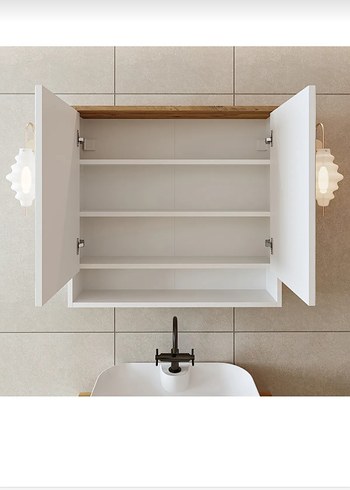 Diger Beyaz Işıltılı Duvar Aynası 60 x 70 ölçülerde - Görsel 5