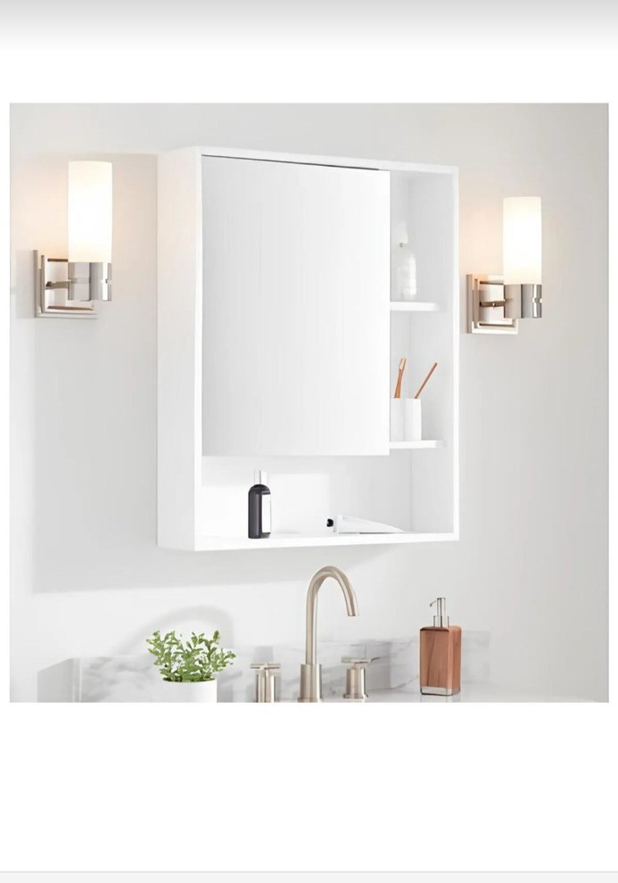 Diger Beyaz Duvar Aynası 54 cm - Görsel 3