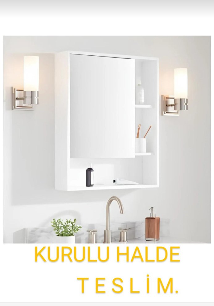 Diger Beyaz Duvar Aynası 54 cm - Görsel 2