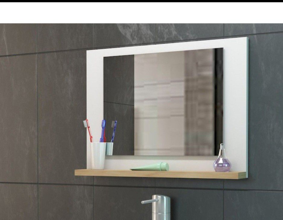 Beyaz Çerçeveli Gri Yansıtıcı Ayna - Görsel 2