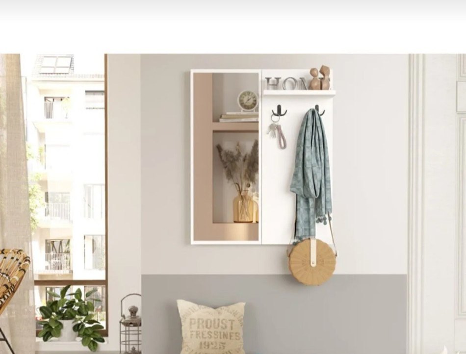 Beyaz Duvara Monte Dolap Düzenleyici - Görsel 2