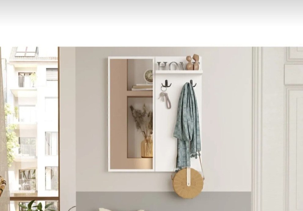 Beyaz Duvara Monte Dolap Düzenleyici - Görsel 4