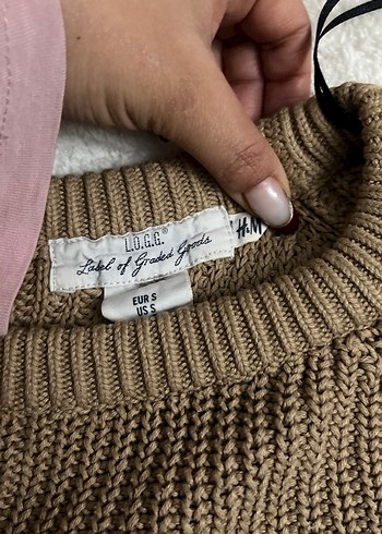 Kahverengi Örgü Kadın Kazak - Görsel 3