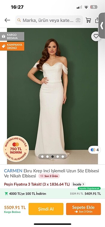 Trendyol & Milla Nikah elbisesi Beyaz