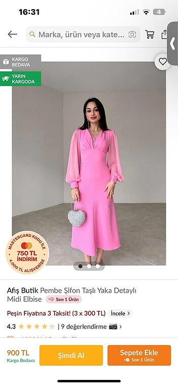 Pembe Şık elbise