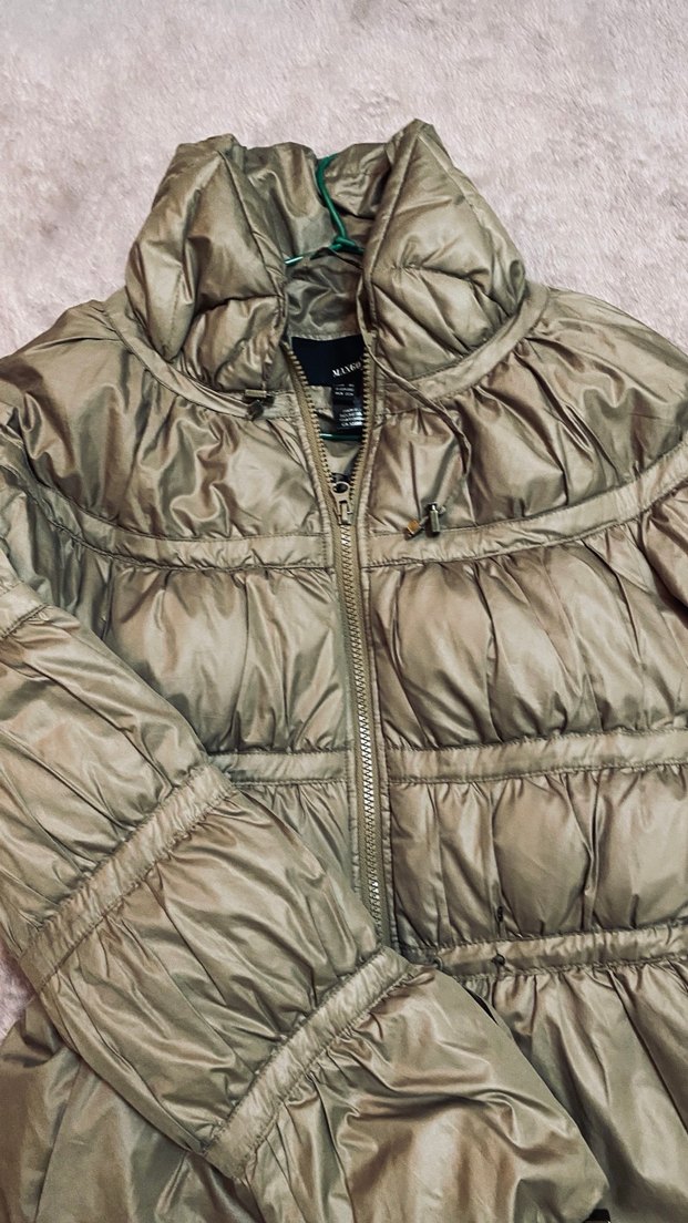 Bej Mini Kadın Kışlık Fermuarlı Ceket - Görsel 4