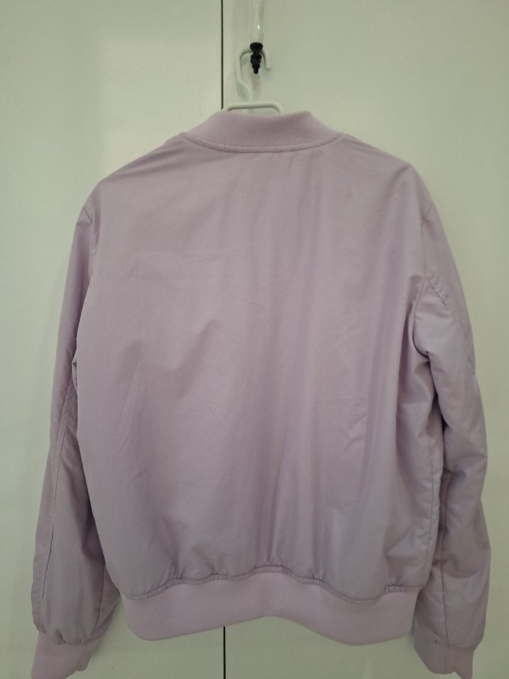 Lila Renk Bomber Ceket - Görsel 3