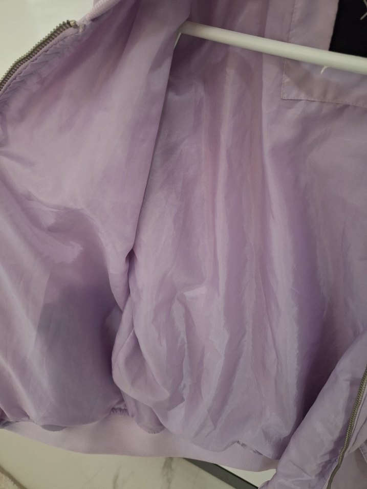 Lila Renk Bomber Ceket - Görsel 4