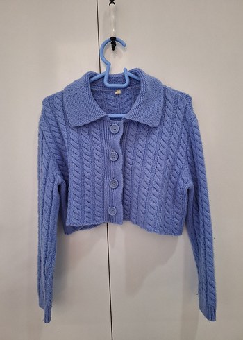 Triko Uzun Kollu Kadın Hırka - Görsel 2