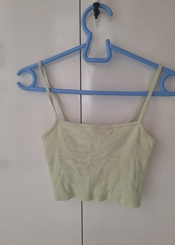 Su yeşili askılı crop - Görsel 2