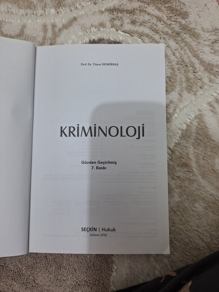 Kriminoloji Kitabı - Prof. Dr. Timur Demirbaş - Görsel 2