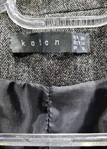 36 Beden gri Renk Koton Antrasit Ceket 36