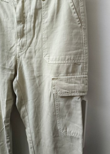 Zara Bej Rahat Kesim Keten Kadın Pantolon