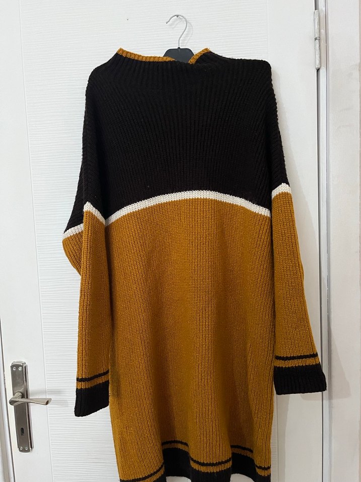 Kalın triko kumaş kazak - Görsel 2