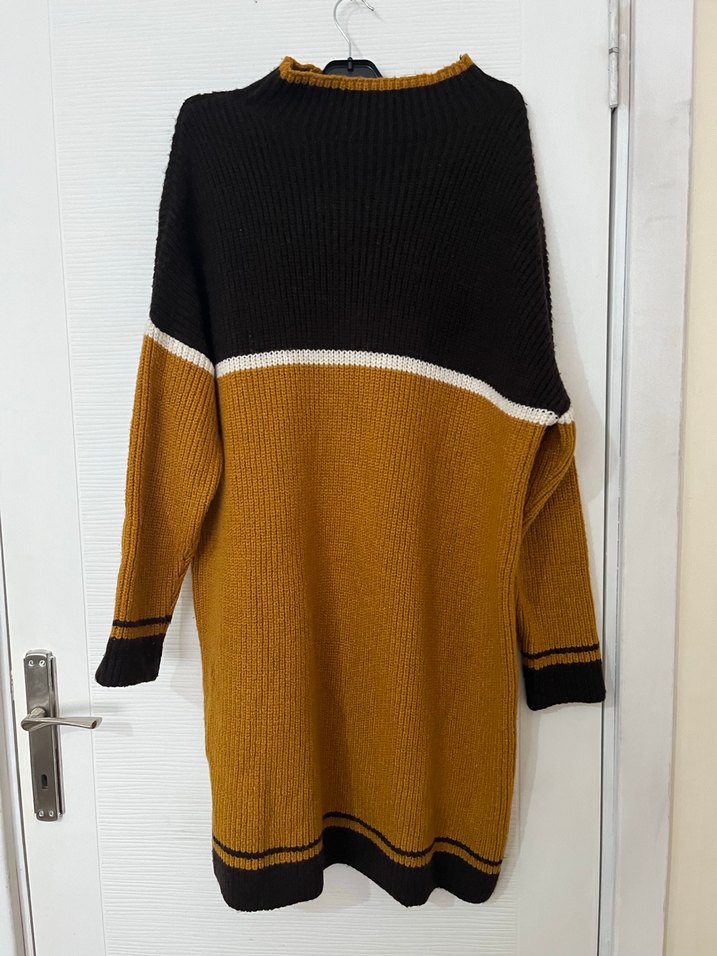 Kalın triko kumaş kazak - Görsel 5