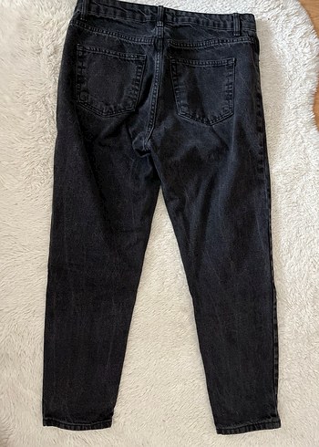 Siyah Midi Boy Kadın Denim Jean - Görsel 4