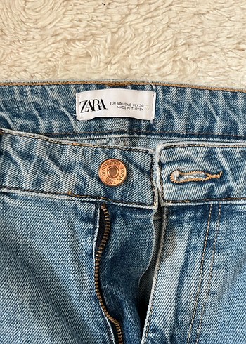 Kadın Mavi Regular Fit Midi Denim Pantolon - Görsel 2