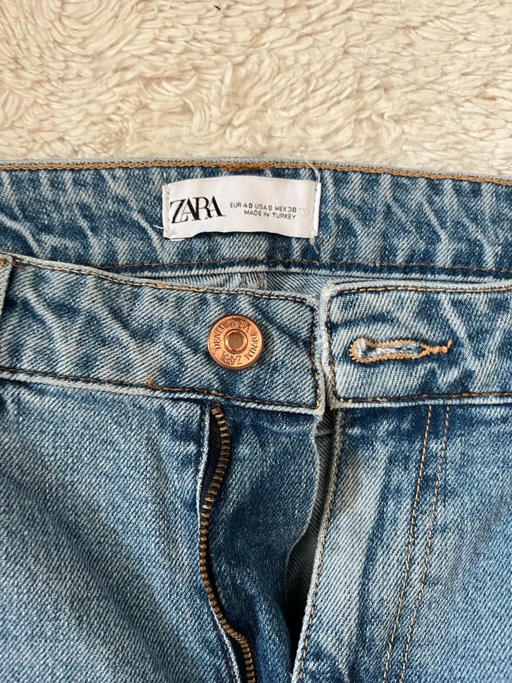 Kadın Mavi Regular Fit Midi Denim Pantolon - Görsel 2