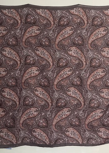 Mor tonlarında bohem tarz paisley desenli eşarp - Görsel 3