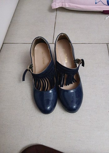 Diğer Diger Mavi Kadın Stiletto Topuklu Ayakkabı