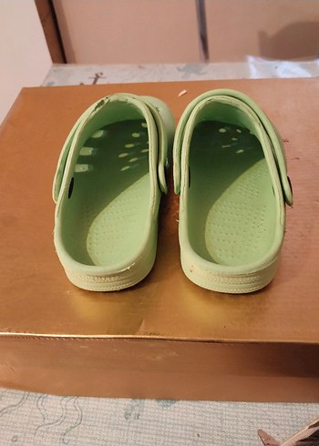 25 Beden Yeşil Tokalı Erkek Terlik crocs orijinal