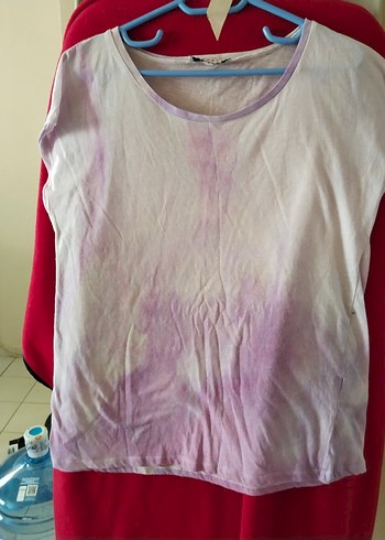 Pembe Batik Desenli tisort
