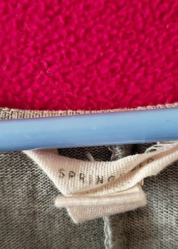 Gri swet Örme Pamuklu Uzun Kollu Tişört - Görsel 2