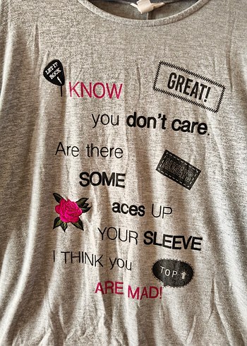 Gri swet Örme Pamuklu Uzun Kollu Tişört - Görsel 4