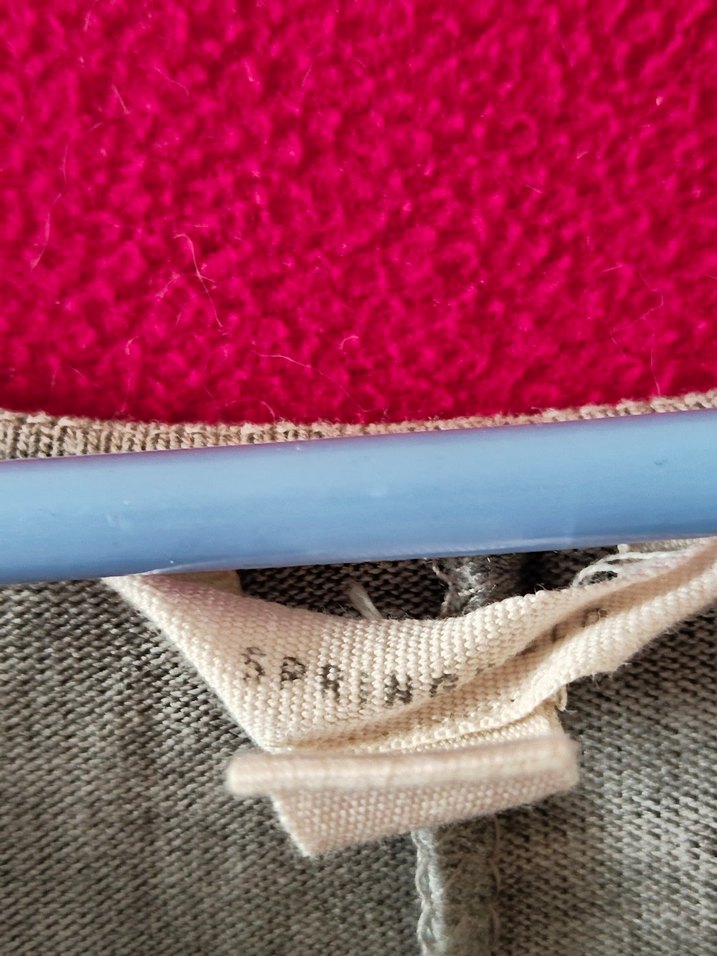 Gri swet Örme Pamuklu Uzun Kollu Tişört - Görsel 2