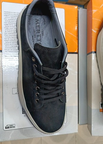 Siyah Gri hakiki deri Erkek Ayakkabı - Görsel 3