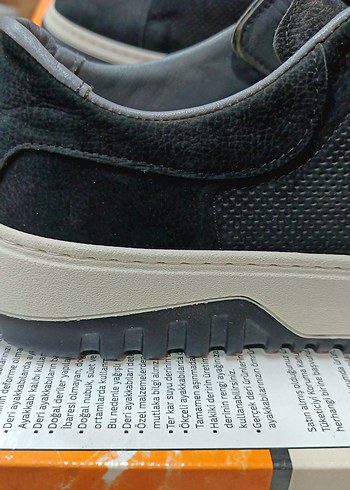 Siyah Gri hakiki deri Erkek Ayakkabı - Görsel 4