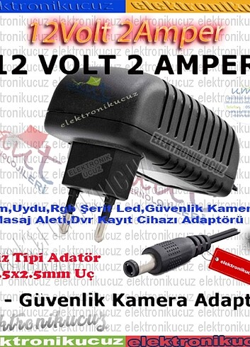12v 2a adaptör 12 volt 2 amper adaptör 