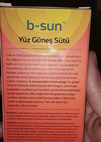 b-good care SPF 50+ Yüz Güneş Sütü - Görsel 3