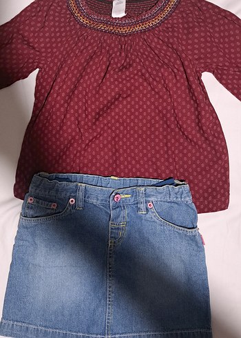 LC Waikiki LCW Kot Etek ve Bordo Nakışlı C&A Bluz