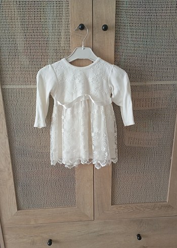 Kız Çocuk Beyaz Kürklü Uzun Kollu Bolero - Görsel 2