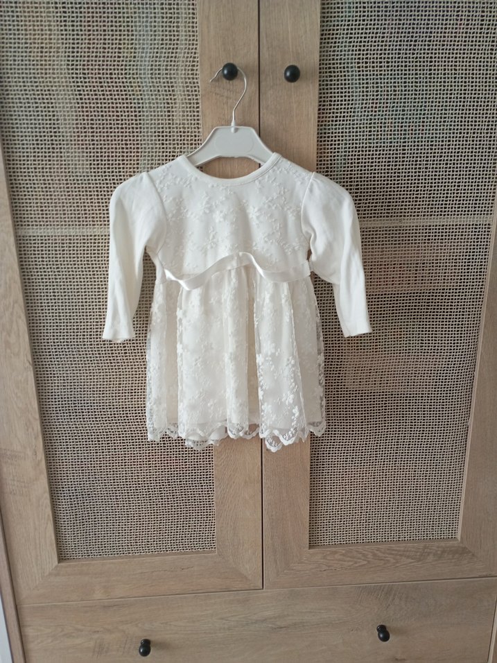 Kız Çocuk Beyaz Kürklü Uzun Kollu Bolero - Görsel 2