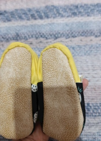 Sarı Renkli Ananas Desenli unisex Bebek Ev Ayakkabısı - Görsel 2