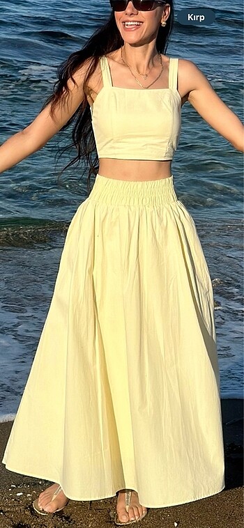LC Waikiki Bu senenin trend rengi butter yellow ikili takım