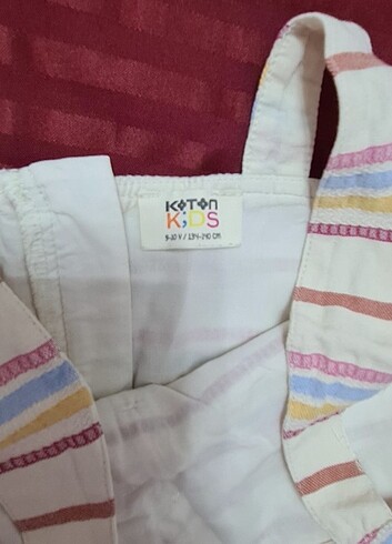 10 Yaş Beden Koton kids 9-10 yaş 134-140cm askılı sıfırdan farksız elbise