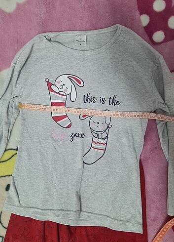 11-12 Yaş Beden Fawn S beden pijama takımı